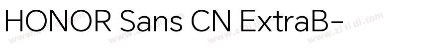 HONOR Sans CN ExtraB字体转换